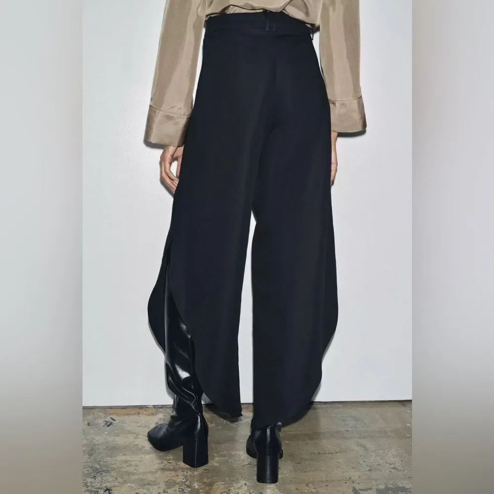 ZARA ZW COLLECTION WIDE-LEG PANTS WITH VENTS